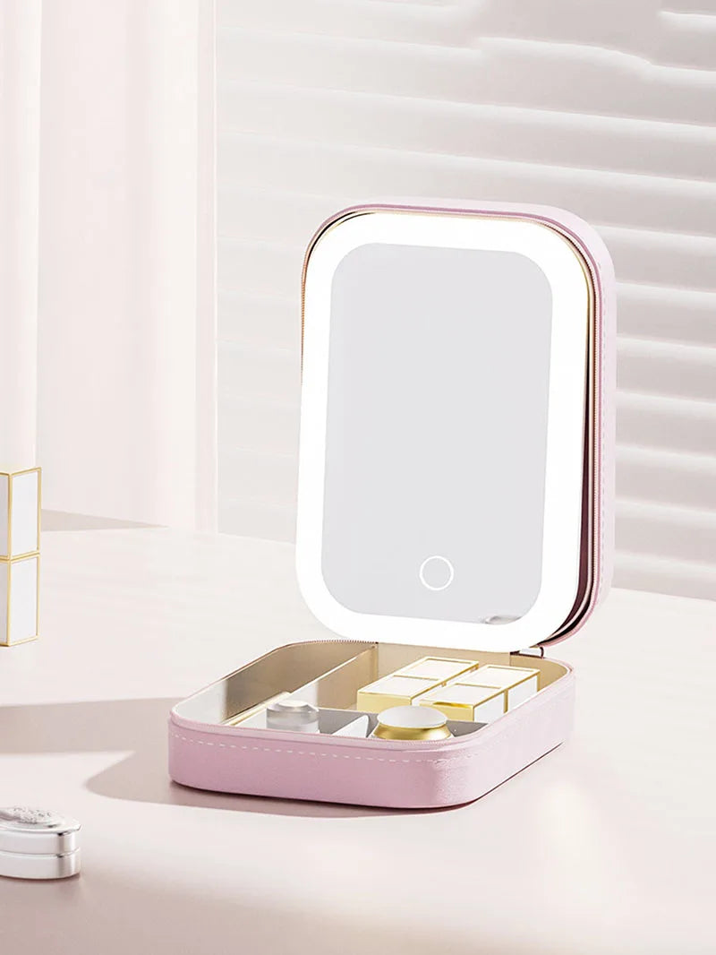 Shine and Stash – Portable LED Lighted Makeup Case