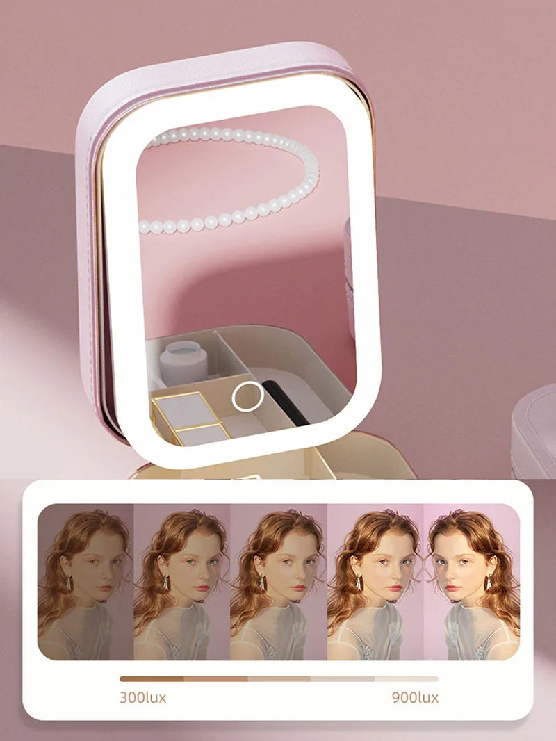 Shine and Stash – Portable LED Lighted Makeup Case