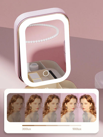 Shine and Stash – Portable LED Lighted Makeup Case