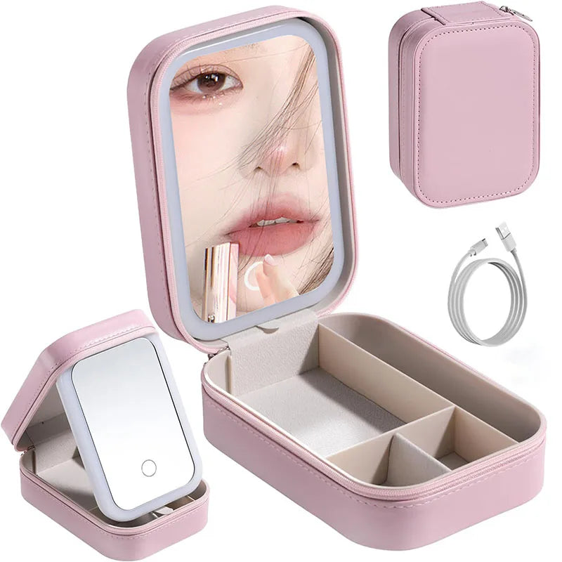 Shine and Stash – Portable LED Lighted Makeup Case