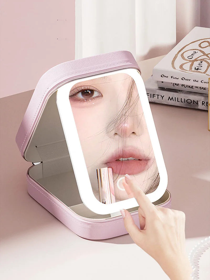 Shine and Stash – Portable LED Lighted Makeup Case