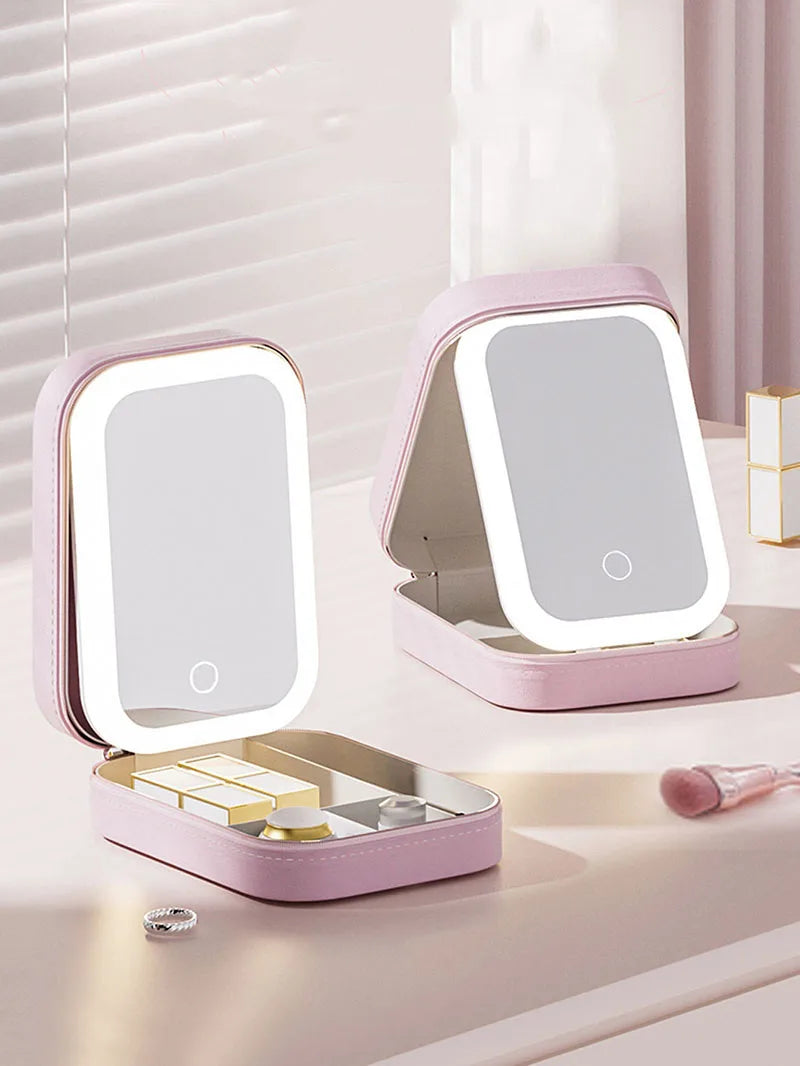 Shine and Stash – Portable LED Lighted Makeup Case