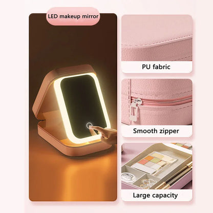 Shine and Stash – Portable LED Lighted Makeup Case